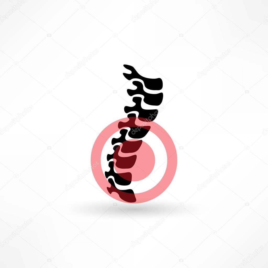 Spine diagnostics symbol, icon design