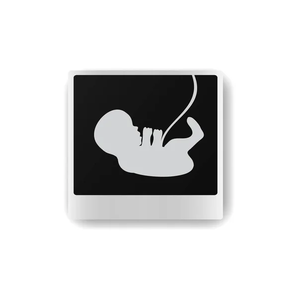 Icône plate du foetus — Image vectorielle