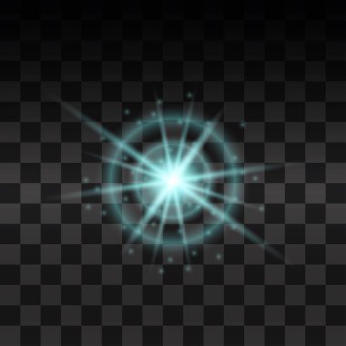 Parlak ışık efekti.