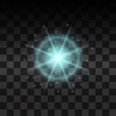 Parlak ışık efekti.