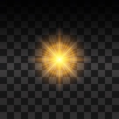 Sarı parlayan ışık