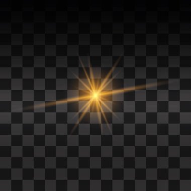 Sarı parlayan ışık