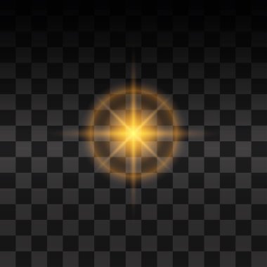 Sarı parlayan ışık