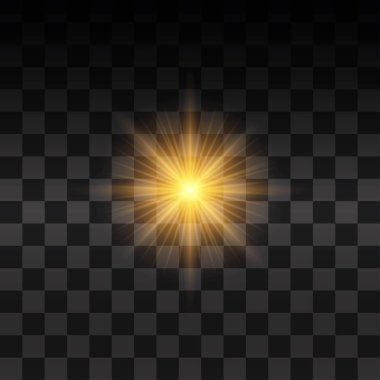 Sarı parlayan ışık