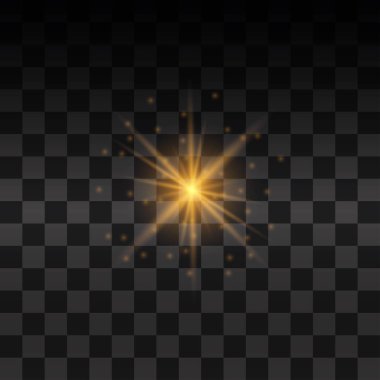 Sarı parlayan ışık