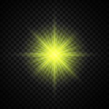 Sarı parlayan ışık
