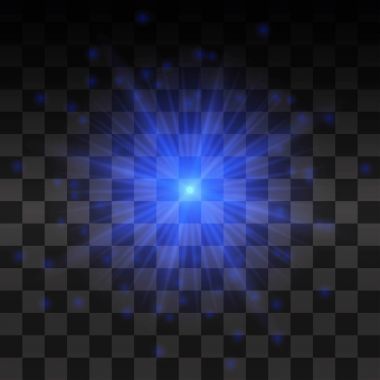 Parlak ışık efekti.