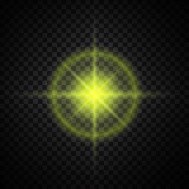 Sarı parlayan ışık