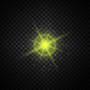 Sarı parlayan ışık