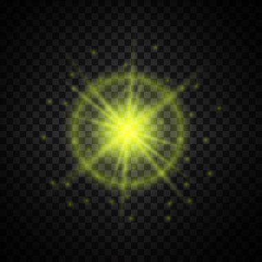 Sarı parlayan ışık