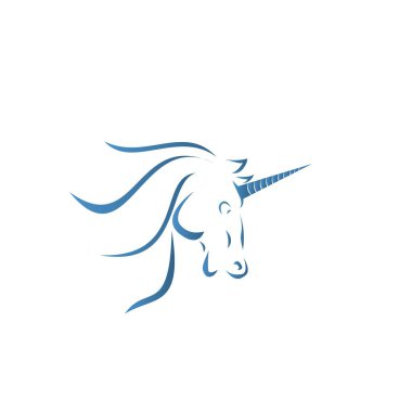Tek boynuzlu at kafa simgesi 