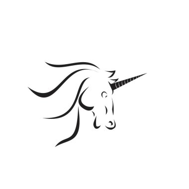 Tek boynuzlu at kafa simgesi 
