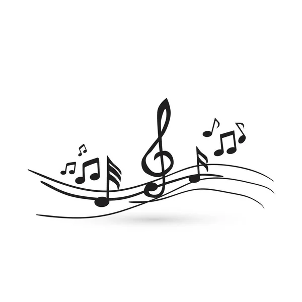 Conception de l'icône de musique — Image vectorielle