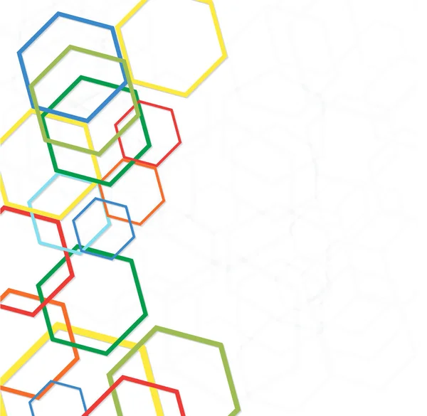 Fond abstrait avec hexagones. — Image vectorielle