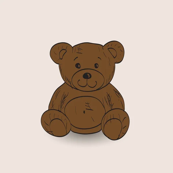 Schizzo di Teddy Bear. — Vettoriale Stock