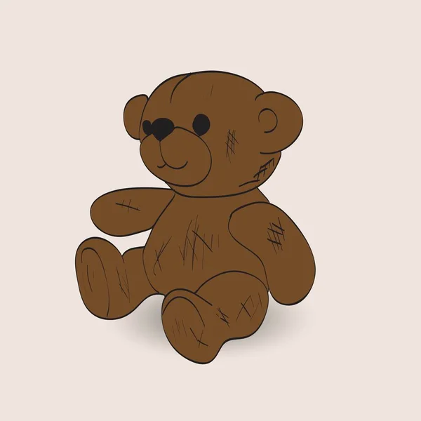 Teddy Bear schets. — Stockvector