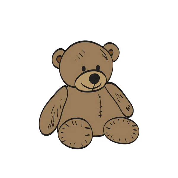 Teddy Bear schets. — Stockvector