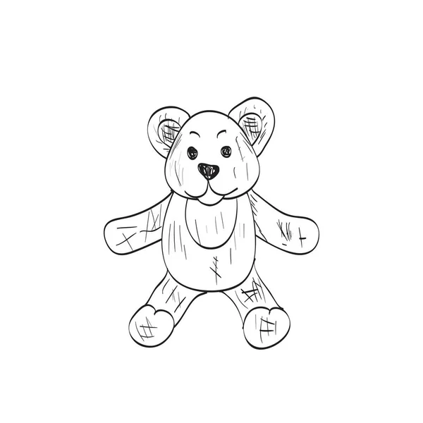 Teddy bear sketch. — Stock Vector