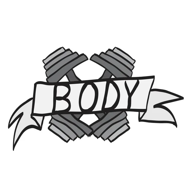 Bodybuilding-Ikone — Stockvektor