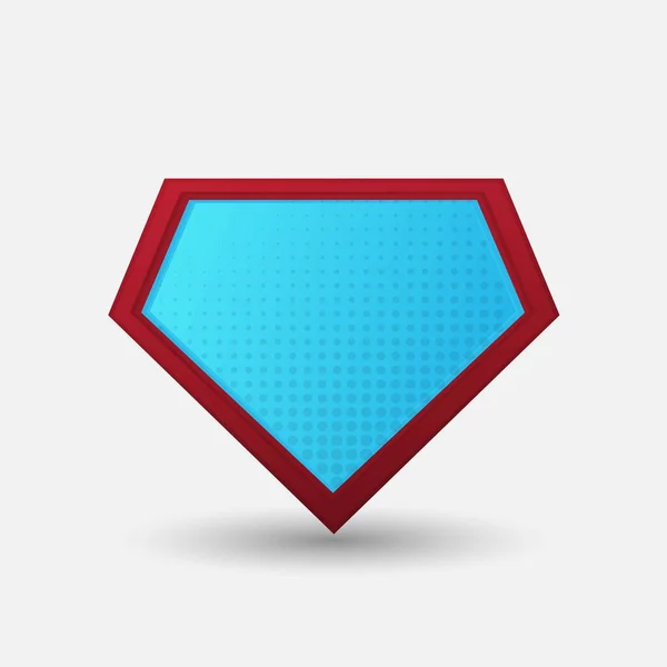 Badge de super-héros vierge . — Image vectorielle