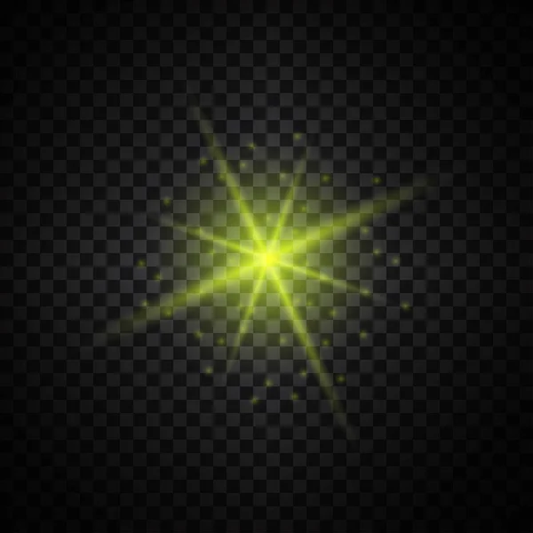 Gelbes leuchtendes Licht — Stockvektor