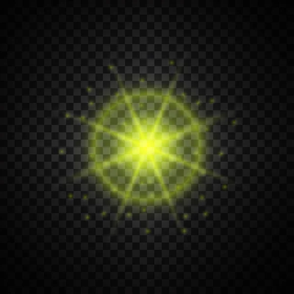 Желтый светящийся свет — стоковый вектор