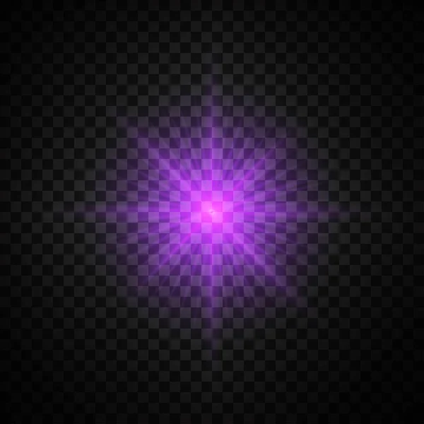 紫色の輝く光 — ストックベクタ
