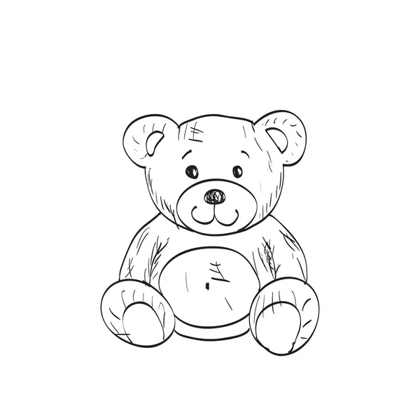 Un oso de dibujos animados feliz con un lápiz imágenes de stock de arte  vectorial | Depositphotos