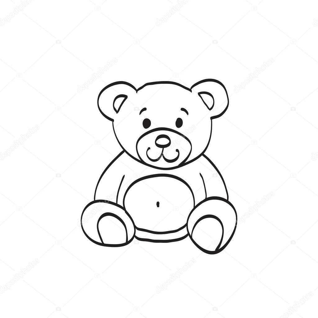 Teddy bear sketch.