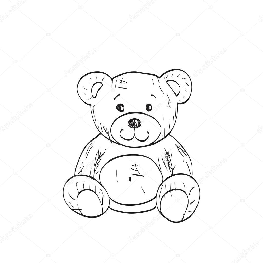 Teddy bear sketch.