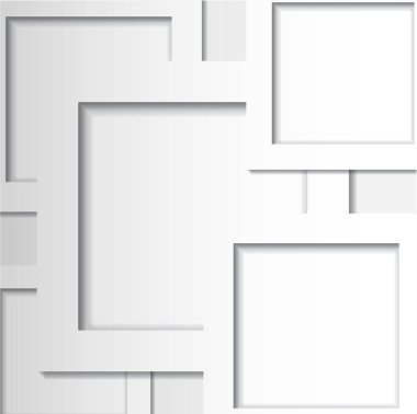 3D beyaz geometrik arka plan vektör çizim