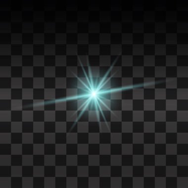 Mavi parlaklık ışık efekti, vektör çizim