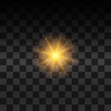 sarı parlak ışık glitter, vektör çizim