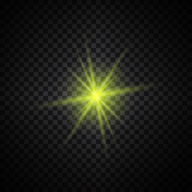 sarı parlak ışık glitter, vektör çizim