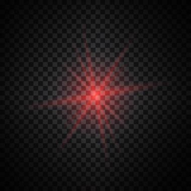 Kırmızı parlama ışık efekti, vektör çizim
