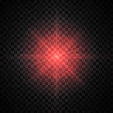 Kırmızı parlama ışık efekti, vektör çizim