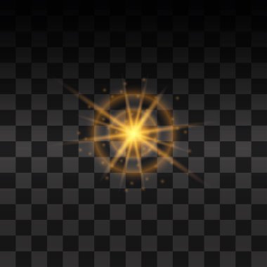 sarı parlak ışık glitter, vektör çizim