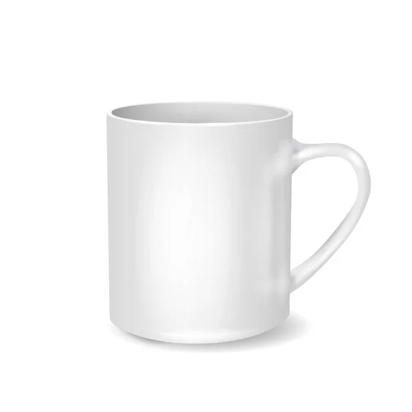 Cup Isolerad Vit Bakgrund Vektorillustration — Stock vektor