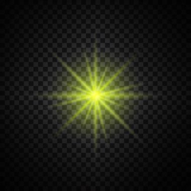 sarı parlak ışık glitter, vektör çizim