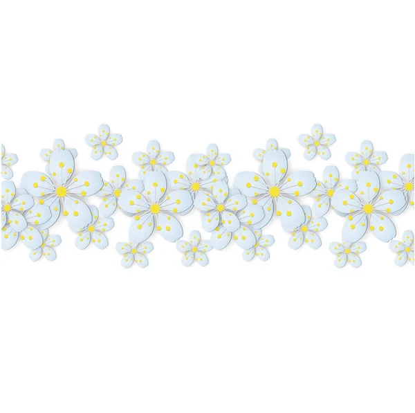 Papírové Květiny Pozadí Vektorové Ilustrace — Stockový vektor