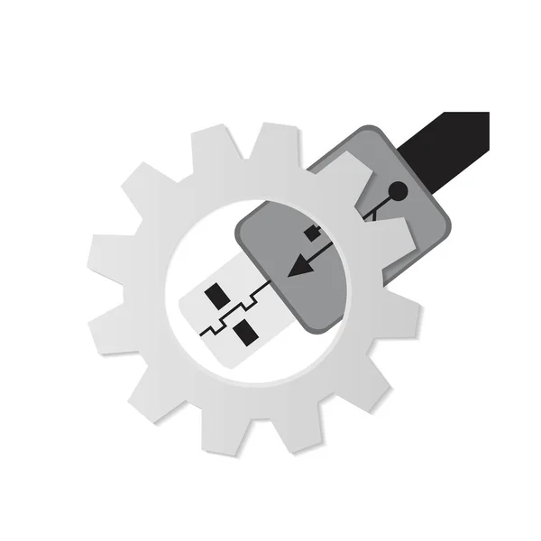 Usb icono - vector — Archivo Imágenes Vectoriales