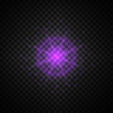 ışık glitter, vektör çizim parlak mor