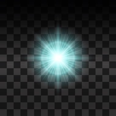 Mavi parlaklık ışık efekti, vektör çizim