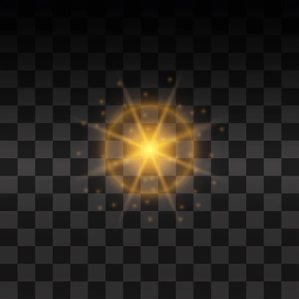 Κίτρινο Λαμπερό Φως Γκλίτερ Εικονογράφηση Διάνυσμα — Διανυσματικό Αρχείο