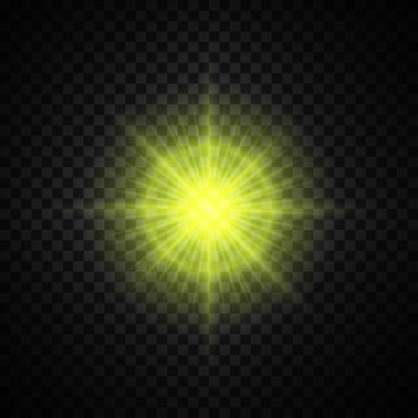 sarı parlak ışık glitter, vektör çizim