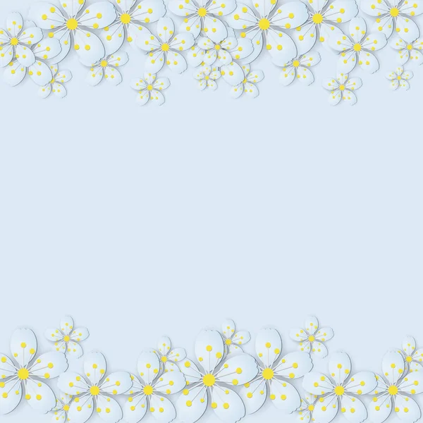 Paper Flower Background Vector Illustration — Stock Vector