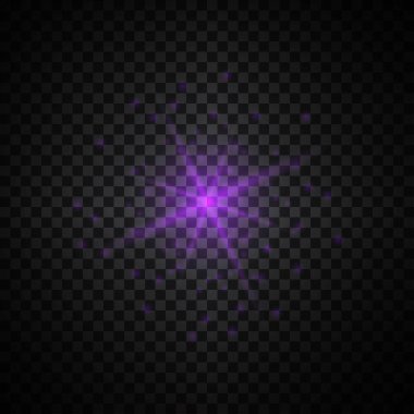 ışık glitter, vektör çizim parlak mor