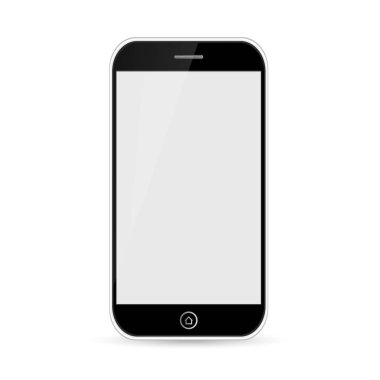 Detaylı modern smartphone, vektör çizim