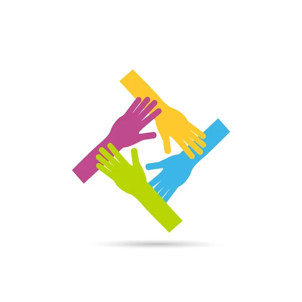 Hands Connecting Icon Vector Illustration — Stock Vector