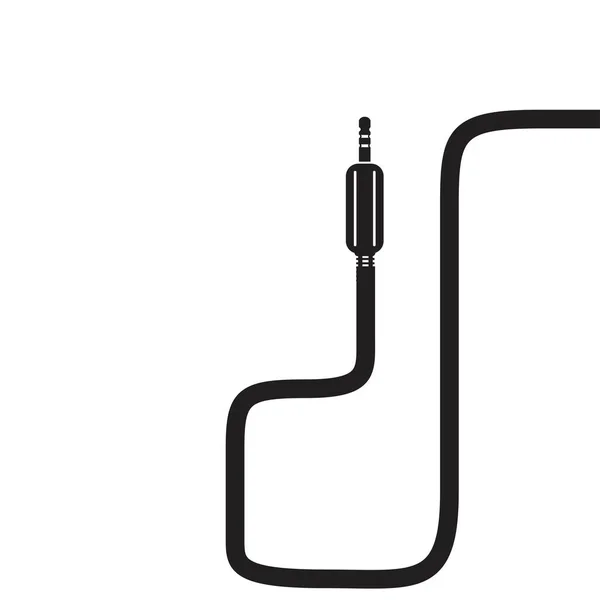 Icono Plano Cable Ilustración Vectorial — Archivo Imágenes Vectoriales